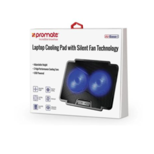 Promate Laptop Cooling Pad with Silent Fan Technology