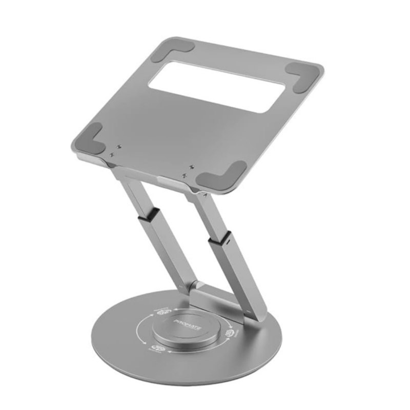 Promate Ergonomic Multi-Level Aluminium 360° Rotatable Laptop Stand