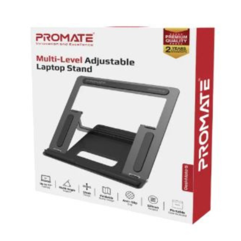 Promate Ergonomic Multi-Level Aluminum Laptop Stand