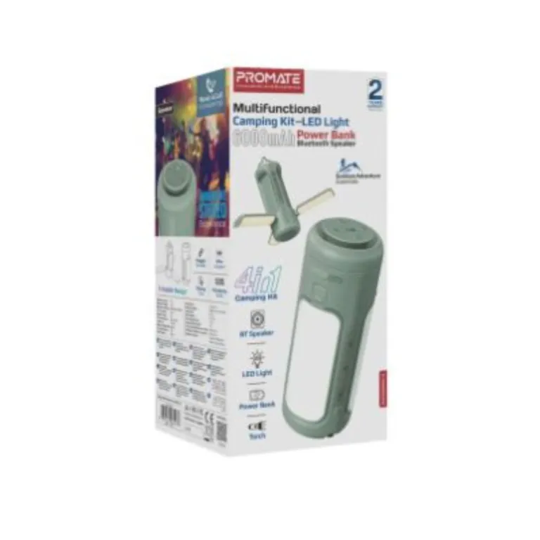 Promate Multifunctional Camping Kit with LED Light