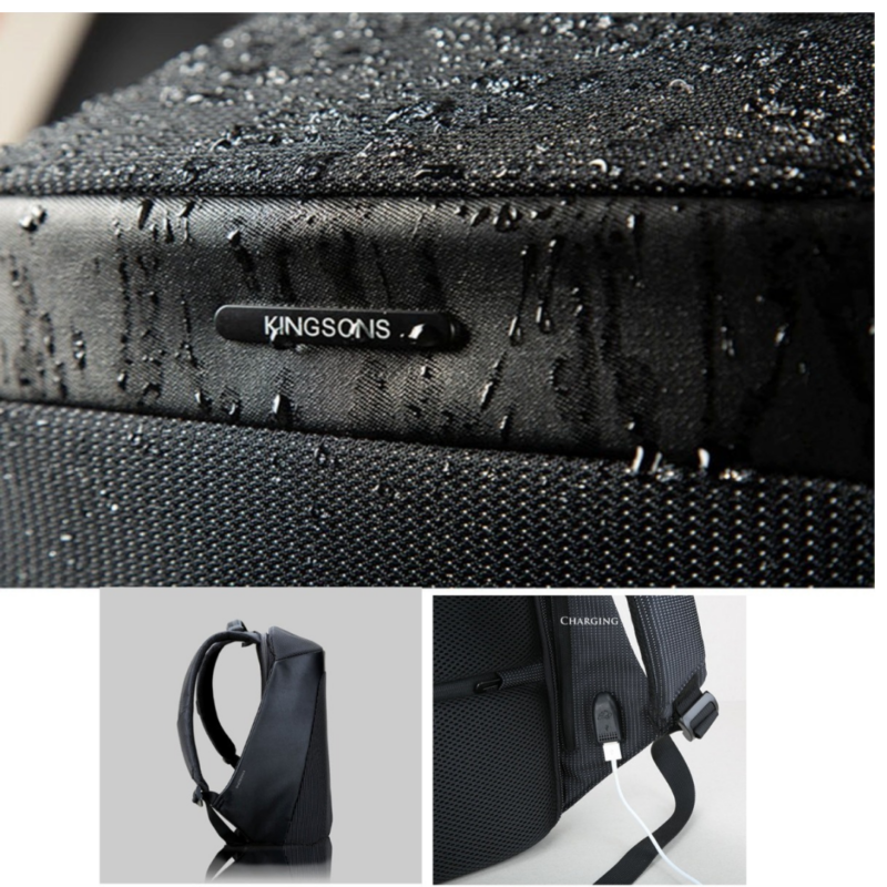 Gamme 15.6″ Antitheft Laptop Backpack with USB Charging Port