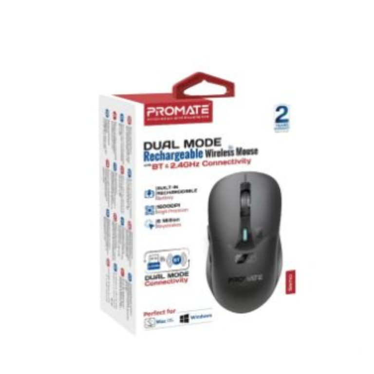 Promate Dual Mode Rechargeable Wireless Mouse