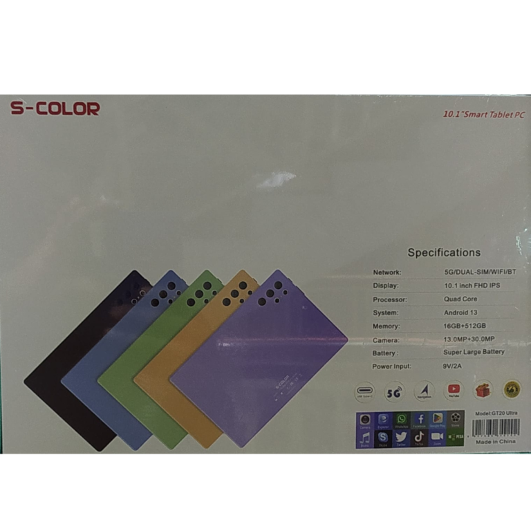 S-Color GT20 Ultra 5G 512GB/16GB 10.1inch Tablet