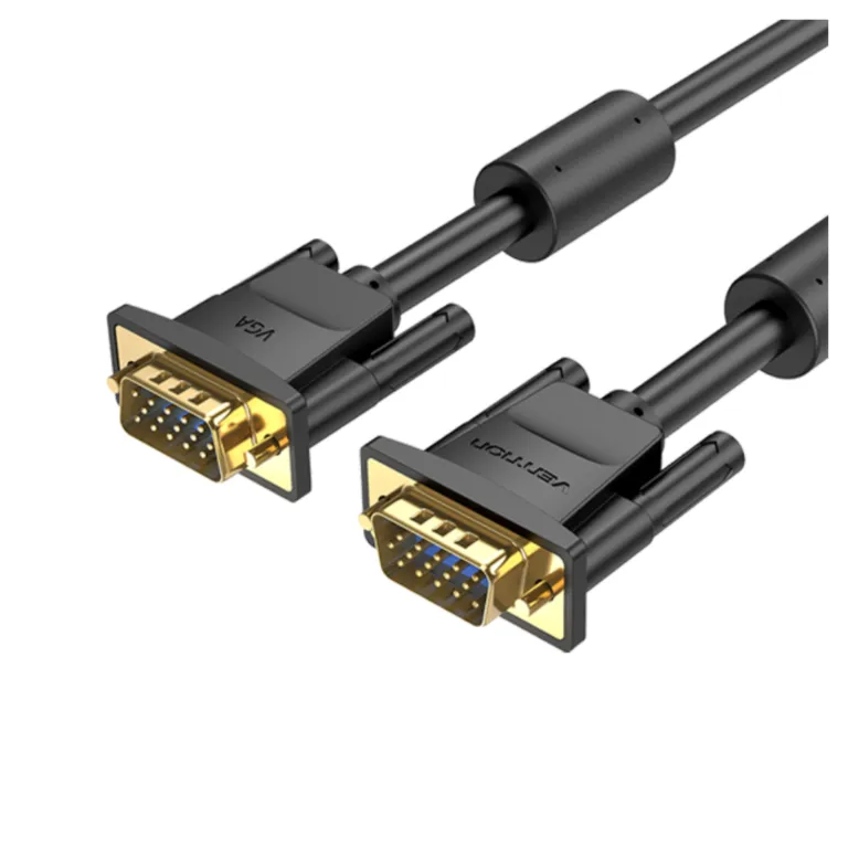 Vention VGA (3+6) Male to Male Cable With Ferrite Cores – 5 Meter