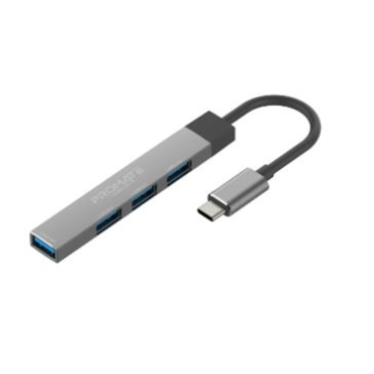 Promate 4-in-1 Multi-Port USB-C Data Hub
