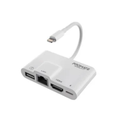 Promate 4 in 1 Lightning Multimedia Hub