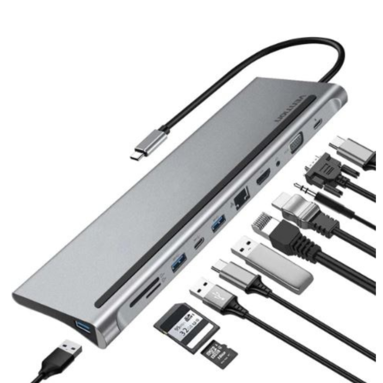 Vention USB-C Multi- Functional 11 in 1 Docking Station