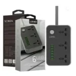 LDNIO SC3604 Power Strip with 3 Sockets & 6 USB Ports Socket Extension