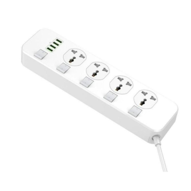 LDNIO SC4408 4 Power Socket + 4USB Port 2 Meter Extension