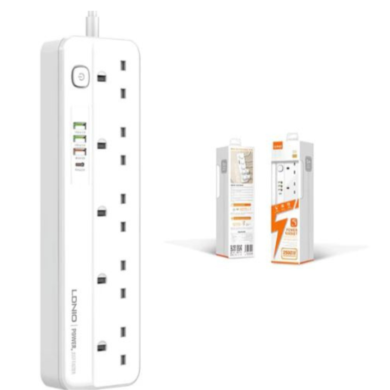LDNIO SC5415 5 Power Socket & 4USB Charging Ports 2Meters Extension
