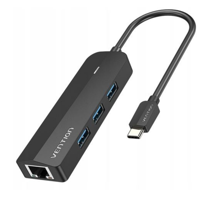 Vention USB-C to 3 USB 3.0 + RJ45/Micro-B Hub