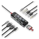 Promate 11-in-1 Transparent Ultra-Fast Multiport USB-C Hub