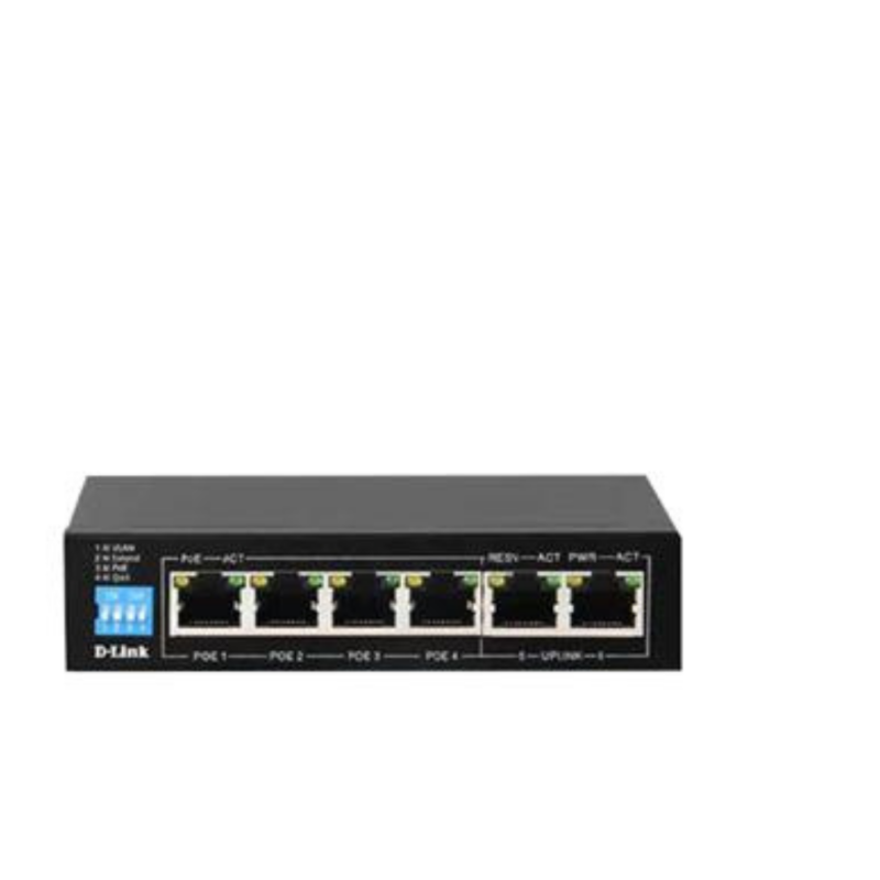 D-Link DGS-F1006P-E 250M 6-Port 10/100/ 1000Mbps Switch