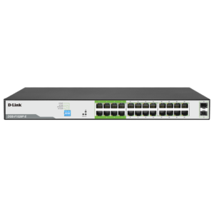D-Link 28-Port Gigabit Smart Managed PoE Switch with 24 PoE Ports and 4 SFP Ports