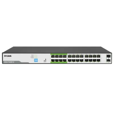 D-Link 28-Port Gigabit Smart Managed PoE Switch with 24 PoE Ports and 4 SFP Ports