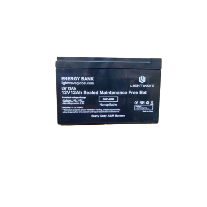 Lightwave 12V/12AH Ups battery-High Performance SMF battery