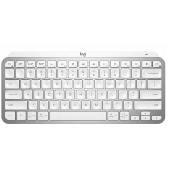 Logitech MX Keys Mini – Advanced Illuminated Wireless Keyboard – Pale Gray