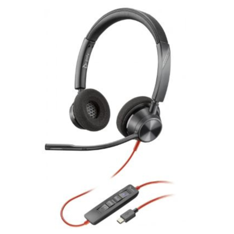 Plantronics Blackwire 3320 USB-A Wired Dual-Ear (Stereo) Headset