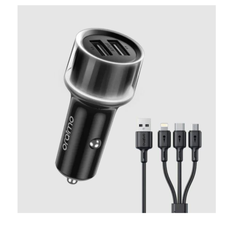 Oraimo Highway 15 15.5W Car Charger with 3-in-1 Cable