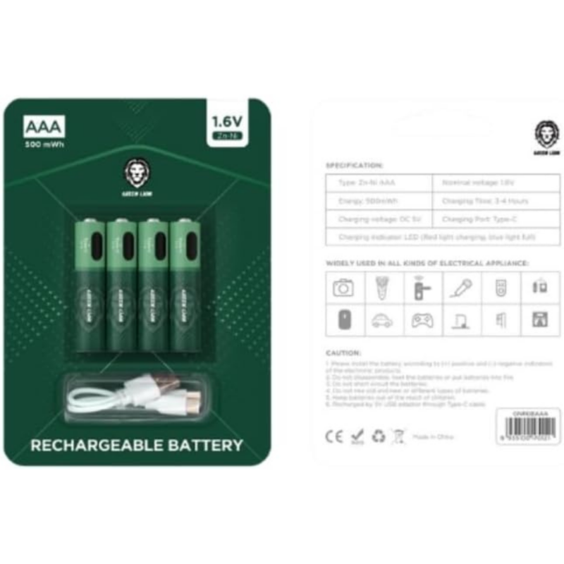 Green Lion AAA Rechargeable Battery