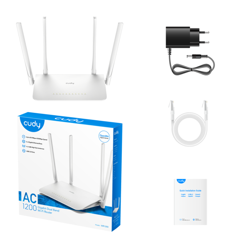 Cudy AC1200 Gigabit Mesh Wi-Fi Router-WR1300