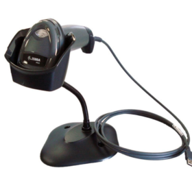 Zebra DS2208-SR Scanner with Black USB Kit with stand