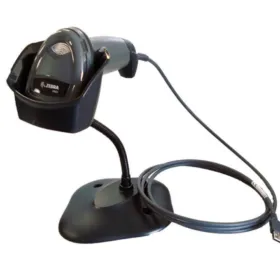 Zebra DS2208-SR Scanner with Black USB Kit with stand