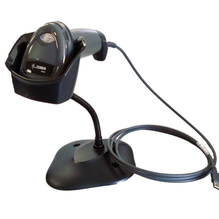 Zebra DS2208-SR Scanner with Black USB Kit with stand