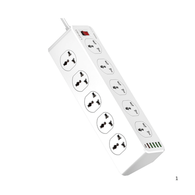 LDNIO SC10610 10 Power Socket 5USB Ports +1USB-C 2 Meter Extension