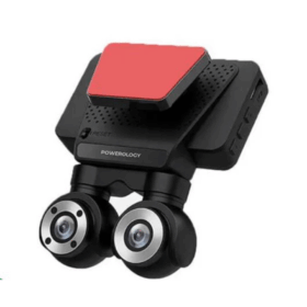 Powerology Dual Lens 3 Touch Display 4K Dash Camera Black