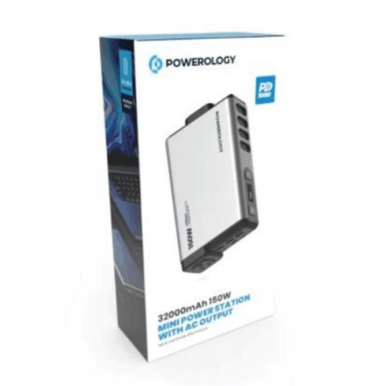 Powerology 32000mah 150W Mini Power Station with AC Outlet