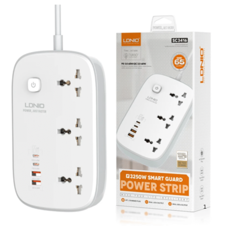 LDNIO SC3416 65W 3Power Socket + 2USB Port 2 Meter Extension