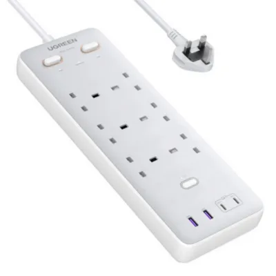 UGREEN Surge Protector Power Strip (6 AC Outlets + 65W 2A2C)-S551