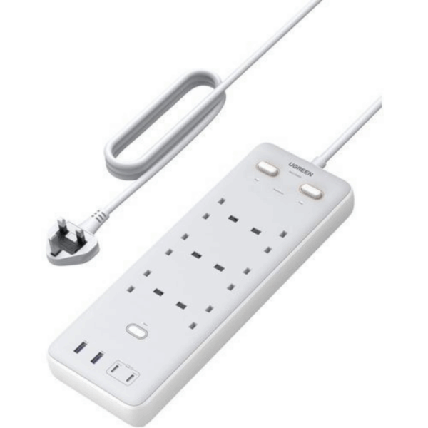 UGREEN Surge Protector Power Strip (6 AC Outlets + 65W 2A2C)-S551