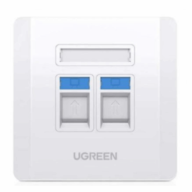 UGREEN Dual-Port Wall Plate White - NW144