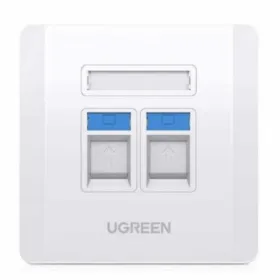 UGREEN Dual-Port Wall Plate White - NW144