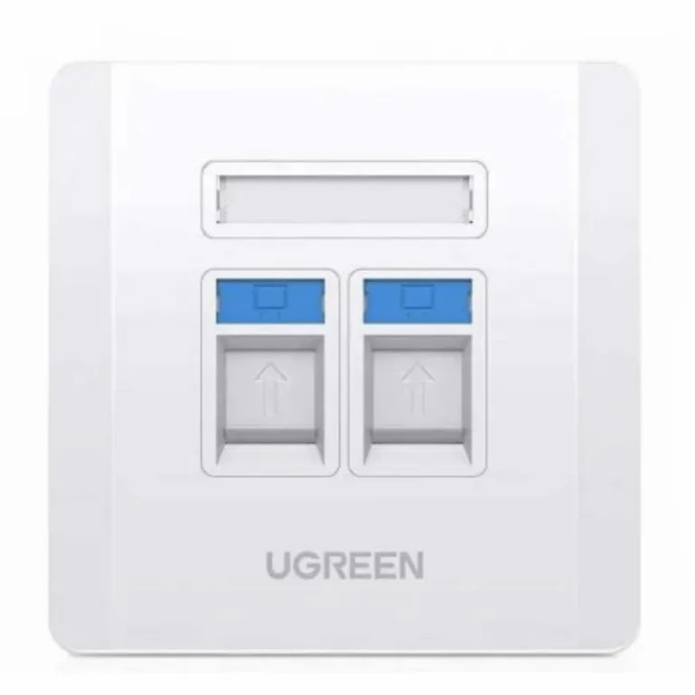 UGREEN Dual-Port Wall Plate White - NW144