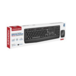 Promate Ergonomic Wireless Multimedia Keyboard with Palm Rest and Ambidextrous Mouse