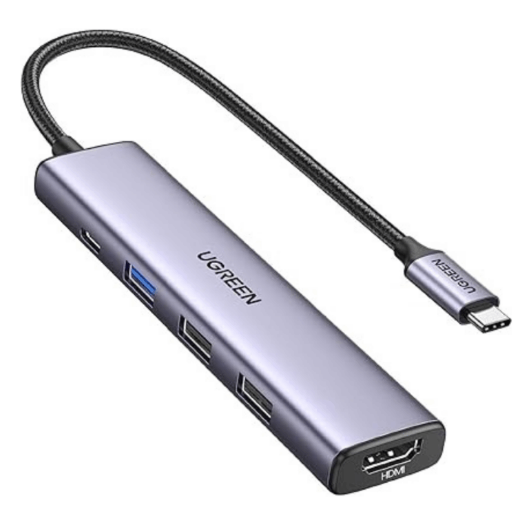 UGREEN 5-in-1 USB-C to USB-A 3.0 (3 Ports) + 4K HDMI + USB-C PD Multifunction Adapter - CM511