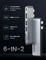 UGREEN CM380 6-in-2 Dual USB-C Hub For Macbook