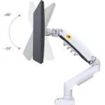 North Bayou F80 Single Arm Monitor Mount White