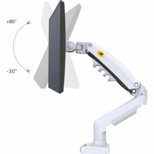 North Bayou F80 Single Arm Monitor Mount White