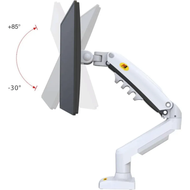 North Bayou F80 Single Arm Monitor Mount White