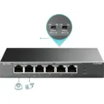 TP-Link 6-Port 10/100Mbps Desktop Switch with 4-Port PoE+ -TL-SF1006P