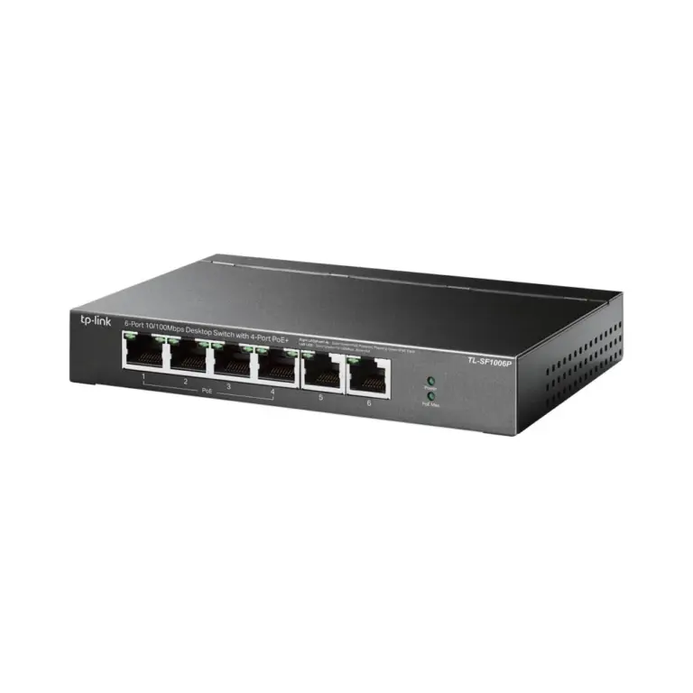 TP-Link 6-Port 10/100Mbps Desktop Switch with 4-Port PoE+ -TL-SF1006P