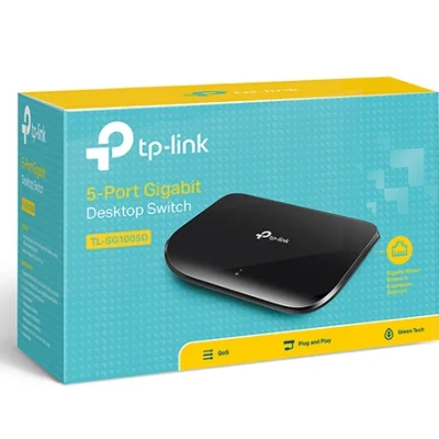 TP-Link 5-Port 10/100/1000Mbps Gigabit Desktop Switch - TL-SG1005D