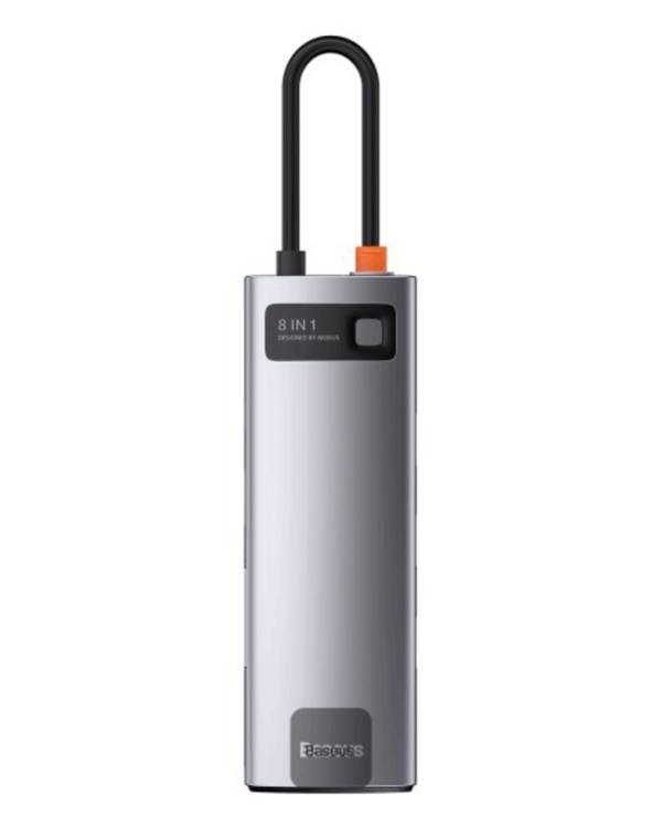 Baseus Silver 8 IN 1 Metal Gleam Series Multifunctional Type-C Docking Station
