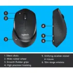Logitech M330 Silent Plus Wireless Mouse - Black