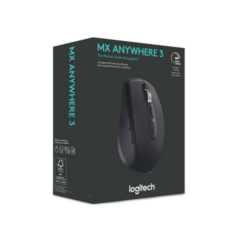 Logitech MX Anywhere 3S Bluetooth Rechargeable Mouse - Graphite