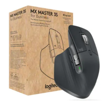 Logitech MX Master 3s for Business Wireless and Bluetooth Rechargeable Mouse - Graphite